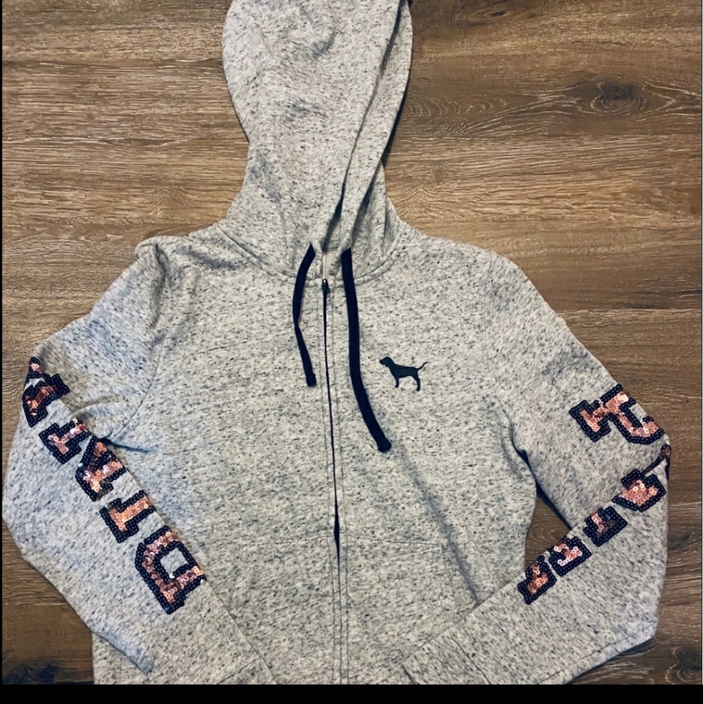 PINK Hoodie with Rose Gold Sequence